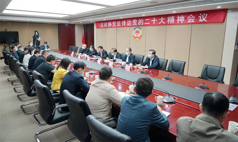 区政协党组召开（扩大）会议传达学习贯彻党的二十大精神